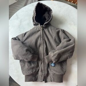 Kids Brown Hooded Jacket